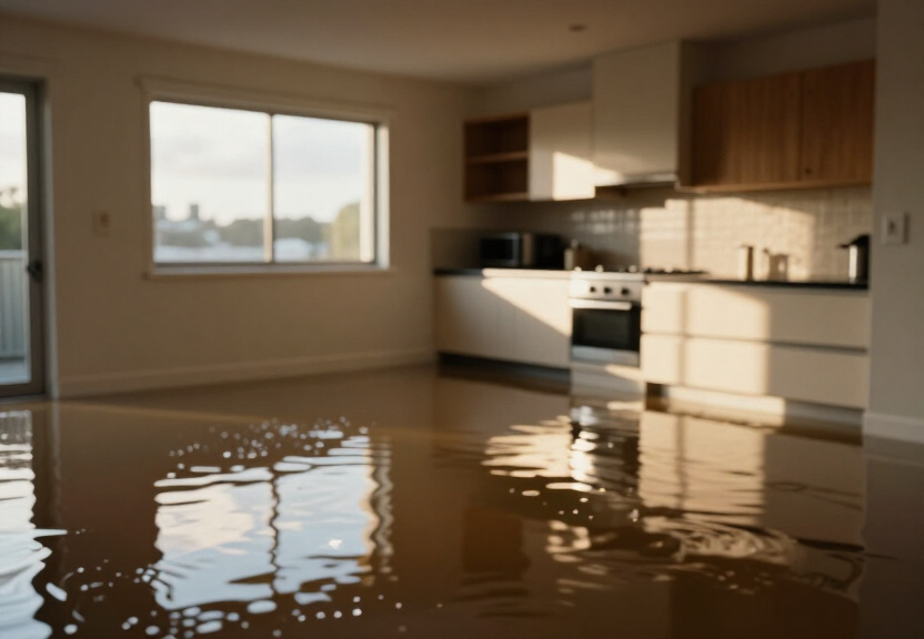 Flooded basement in Doonside before cleanup